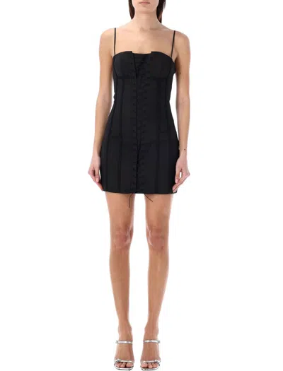 Shop Misbhv Lara Laced Corset Mini Dress In Black