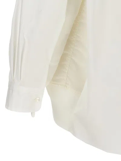 Shop Sacai Nylon Insert Shirt In White
