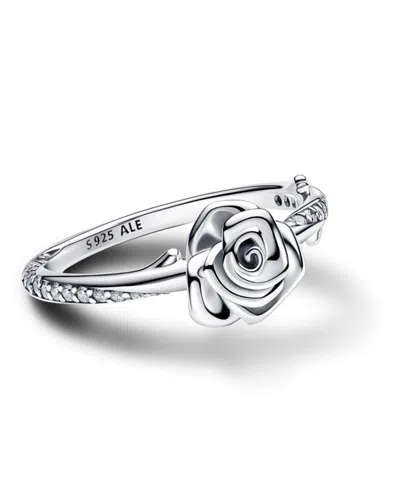 Pandora Rose Bloom Ring In Sterling Silver In Silver