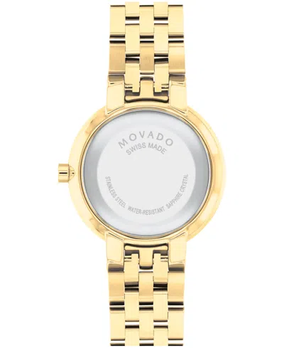 Movado Women Museum Classic Swiss Quartz Gold Pvd 29.5mm Watch In Green Dial