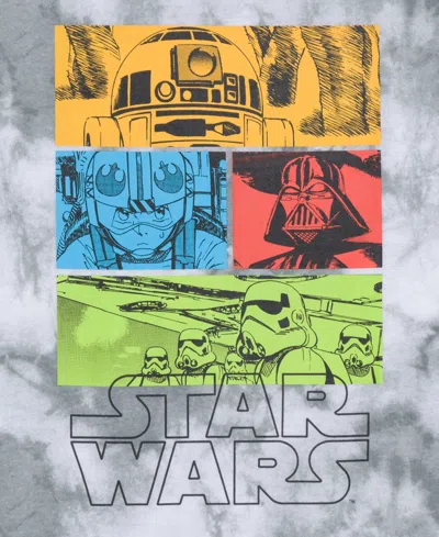 Shop Star Wars Big Boys Short Sleeve Graphic T-shirt In Gray Washed