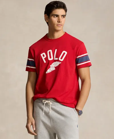 Shop Polo Ralph Lauren Men's Cotton Jersey Graphic T-shirt In Rl Red