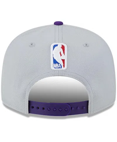 New Era Men's  Gray, Purple Los Angeles Lakers Tip-off Two-tone 9fifty Snapback Hat In Gray,purple