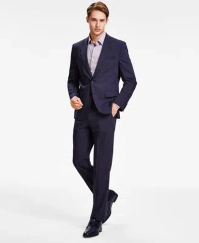 Shop Hugo By  Boss Mens Modern Fit Plaid Suit Separates In Medium Grey