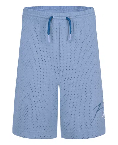 Shop Jordan Big Boys Off Court Mesh Shorts In Blue Grey