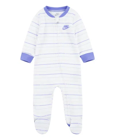 Shop Nike Girls Or Boys Printed Footed Coverall In Light Thistle