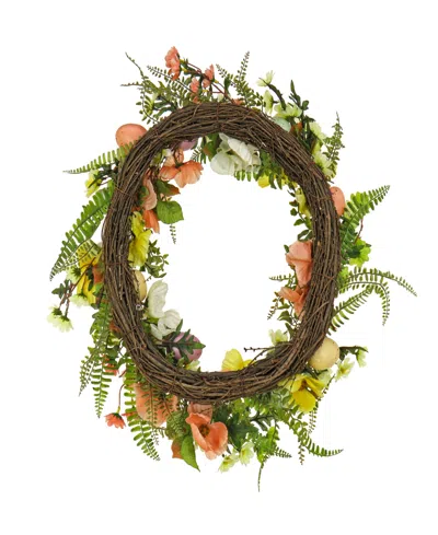 Shop National Tree Company 22" Ferns And Flowers Easter Wreath In Green