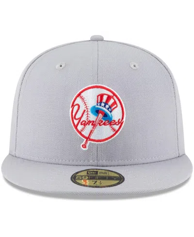 Shop New Era Men's  Gray New York Yankees Cooperstown Collection Wool 59fifty Fitted Hat