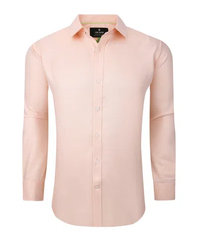 Shop Tom Baine Men's Performance Solid Long Sleeve Button Down Dress Shirt In Orange