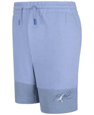 Shop Jordan Big Boys Off Court Flight French Terry Shorts In Blue Grey
