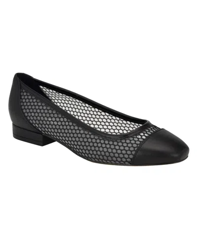 Shop Calvin Klein Women's Clove Slip-on Almond Toe Dress Flats In Black
