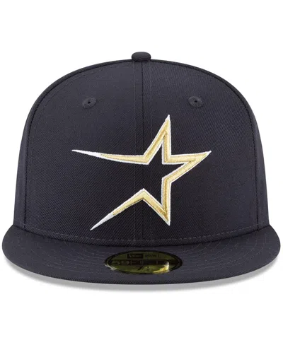 New Era Men's  Navy Houston Astros Cooperstown Collection Wool 59fifty Fitted Hat In Navy