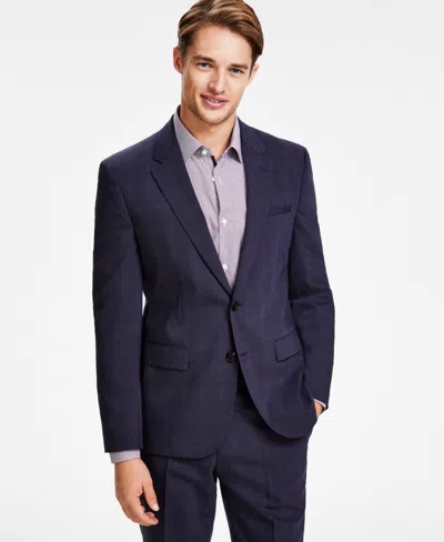 Shop Hugo By  Boss Men's Modern-fit Plaid Wool Blend Suit Jacket In Dark Blue Plaid