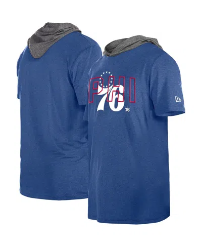 New Era Royal Philadelphia 76ers Active Hoodie T-shirt In Royal