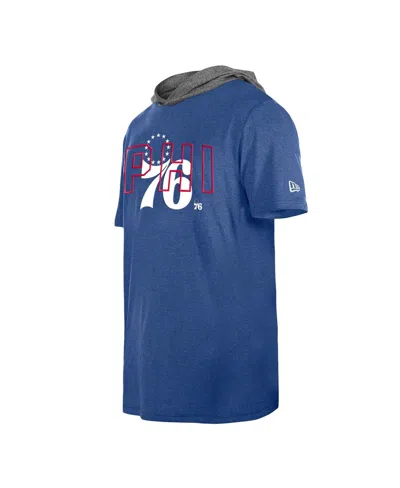 Shop New Era Men's  Royal Philadelphia 76ers Active Hoodie T-shirt