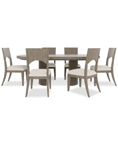 Shop Macy's Frandlyn 7pc Dining Set (rectangular Table + 6 Side Chairs) In No Color