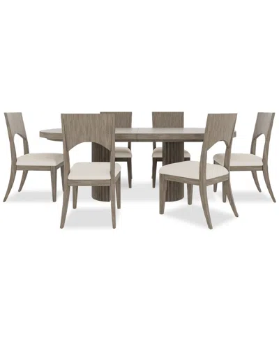 MACY'S FRANDLYN 7PC DINING SET (TABLE + 6 SIDE CHAIRS) 