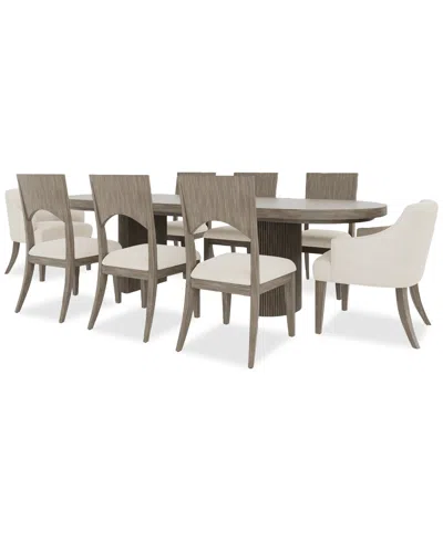 Macy's Frandlyn 9pc Dining Set (table + 6 Side Chairs + 2 Host Chairs) In No Color