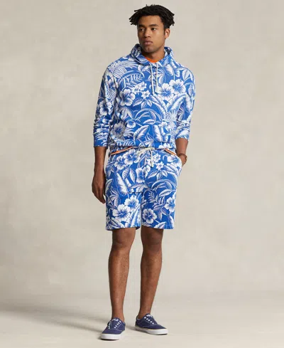 Shop Polo Ralph Lauren Men's Tropical Floral Spa Terry Hoodie In Monotone Tropical