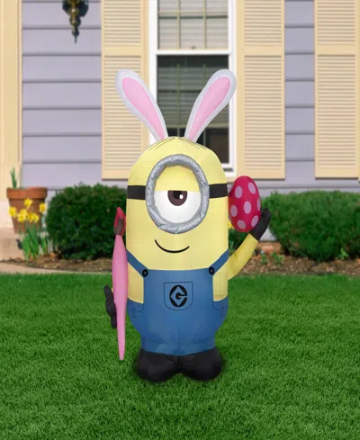 National Tree Company 48" Inflatable Easter Minion Stuart In Yellow