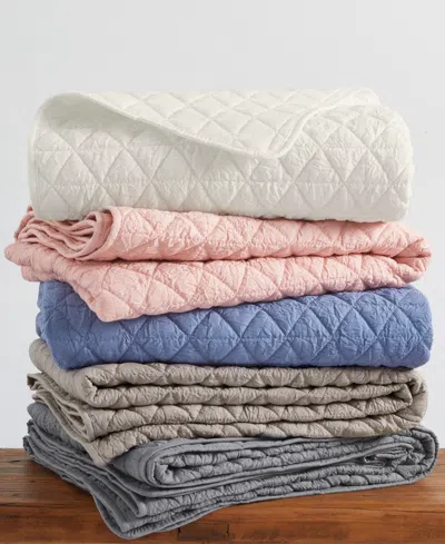 Levtex Homthreads Rowan Reversible Quilted Throw, 50" X 60" In Cream