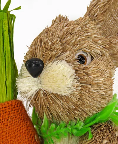 National Tree Company 12in Easter Bunny With Carrot In Brown