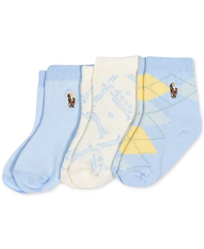 Shop Polo Ralph Lauren Baby Boys Magnolia Grove Socks, Pack Of 3 In Asst