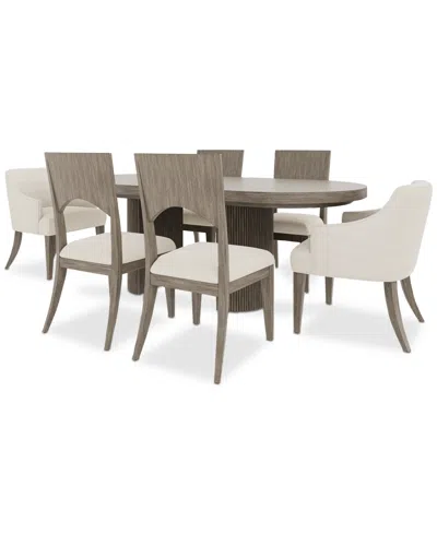 Macy's Frandlyn 7pc Dining Set (table + 4 Side Chairs + 2 Host Chairs) In No Color