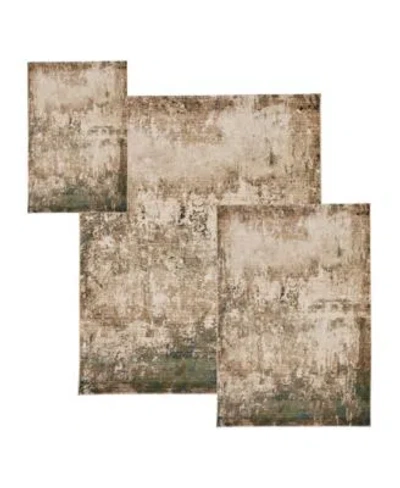 Shop Km Home Axis Abstract Area Rug In Tan,multi