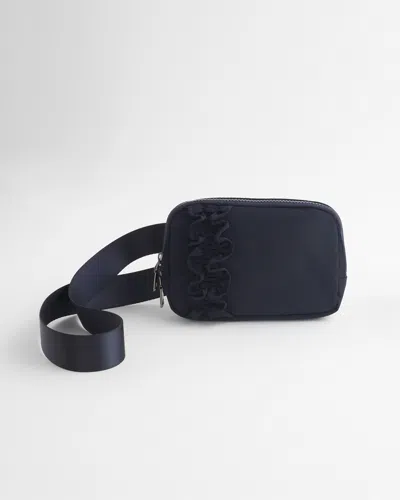 Chico's Ruffle Belt Bag In Blue |  In Navy Blue