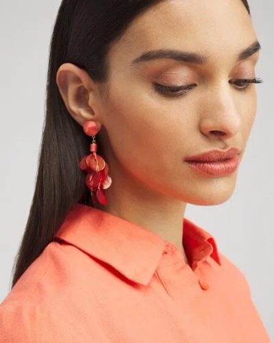 Shop Chico's No Droop Orange Shell Earrings |  In Nectarine