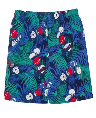 Shop Mickey Mouse Big Boys Short Sleeve Woven Shirt And Shorts In Navy