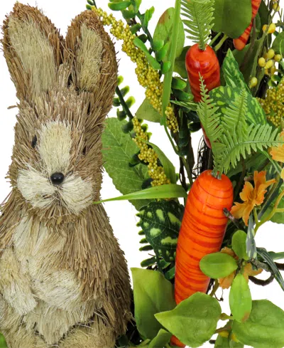 Shop National Tree Company 16" Bunny On Carrot Decorated Easter Wreath In Green