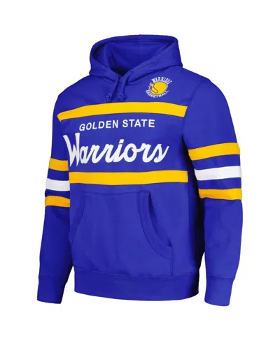 Mitchell & Ness Men's  Royal Golden State Warriors Head Coach Pullover Hoodie In Royal