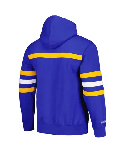 Mitchell & Ness Men's  Royal Golden State Warriors Head Coach Pullover Hoodie In Royal
