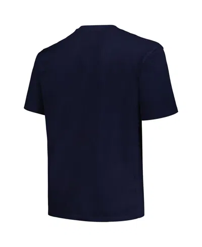 Shop Profile Men's  Navy Seattle Kraken Big And Tall Arch Over Logo T-shirt