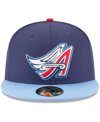 Shop New Era Men's  Navy California Angels Cooperstown Collection Wool 59fifty Fitted Hat