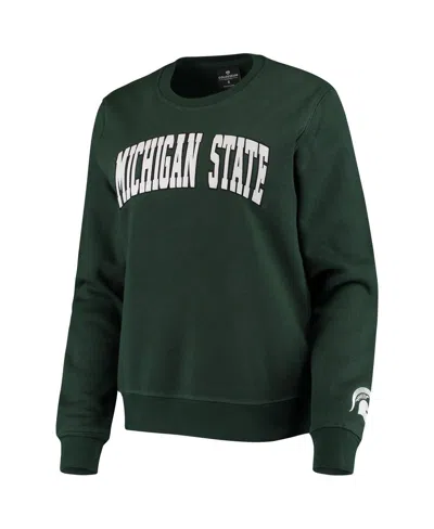 Shop Colosseum Women's  Green Michigan State Spartans Campanile Pullover Sweatshirt