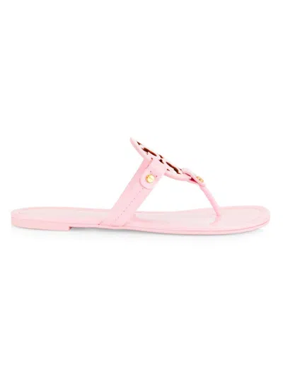 Shop Tory Burch Women's Miller Leather Thong Sandals In Pink