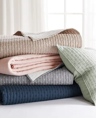 Levtex Cross Stitch Stitching 3-pc. Bedspread Sets, King/california King In Grey