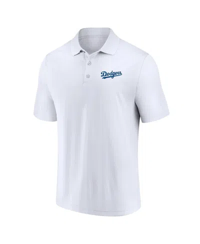 Fanatics Men's  Royal, White Los Angeles Dodgers Dueling Logos Polo Shirt Combo Set In Royal,white