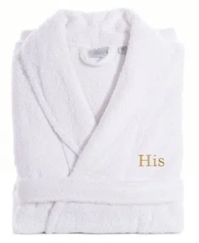 Shop Linum Home Turkish Cotton Embroidered Terry Bathrobe In Gold