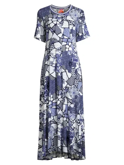 Shop Johnny Was Women's Moonlight Glass Floral Geometric Maxi Dress In Neutral