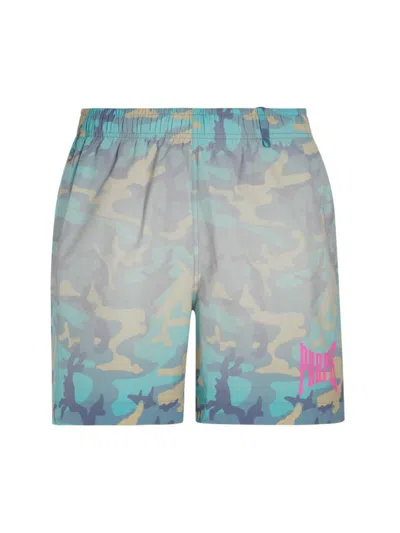 Shop Purple Brand Men's All Around Camouflage Swim Shorts In Aop