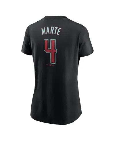 Nike Women's  Ketel Marte Black Arizona Diamondbacks 2024 Fuse Name And Number T-shirt In Black