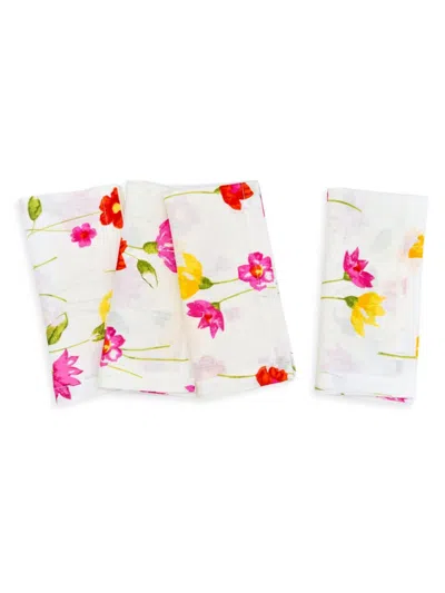 Shop Tina Chen Designs Morning Glory 4-piece Linen Napkin Set