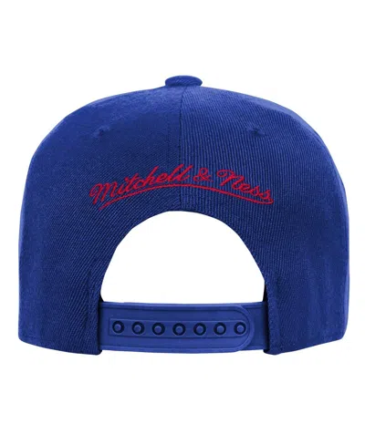 Mitchell & Ness Youth Boys And Girls  White, Royal Kansas Jayhawks Retro Sport Color Block Script Sna In White,royal