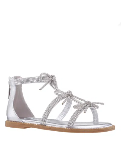 Shop Nina Big Girls Comfort Sandals In Silver
