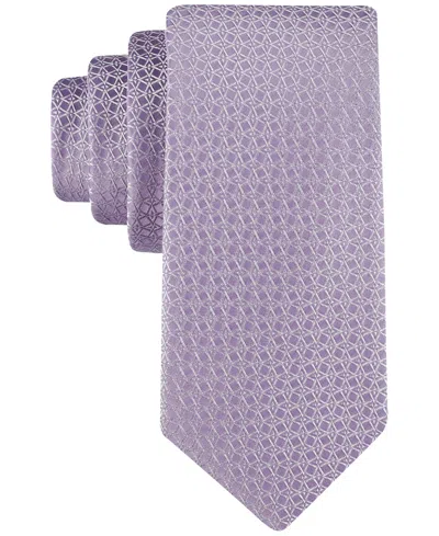 Shop Calvin Klein Men's Grace Geo-pattern Tie In Lilac