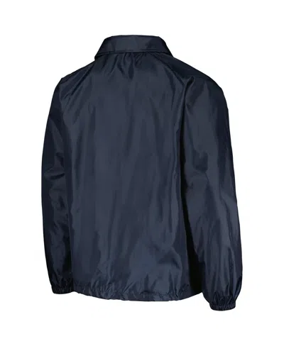 Shop Dunbrooke Men's  Navy Milwaukee Brewers Coach's Raglan Full-snap Windbreaker Jacket